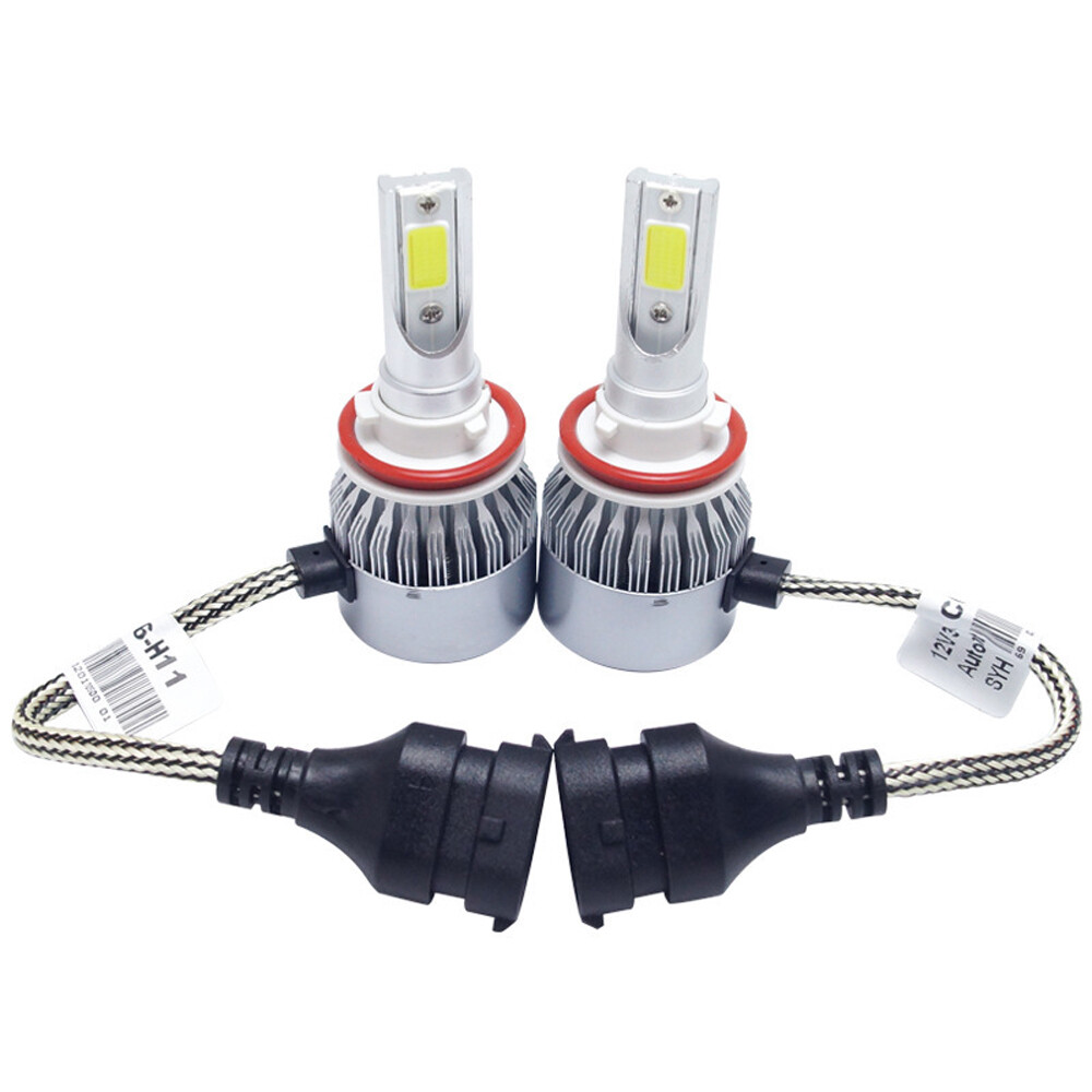For GMC Acadia 2007-2012 2Pcs 6000K 100W H11 LED Headlight Bulbs Low Beam