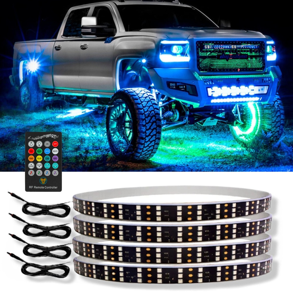For GMC SIERRA 1500 2500 15″ LED RGB Wheel Ring Rim Lights Turn Signal Brake