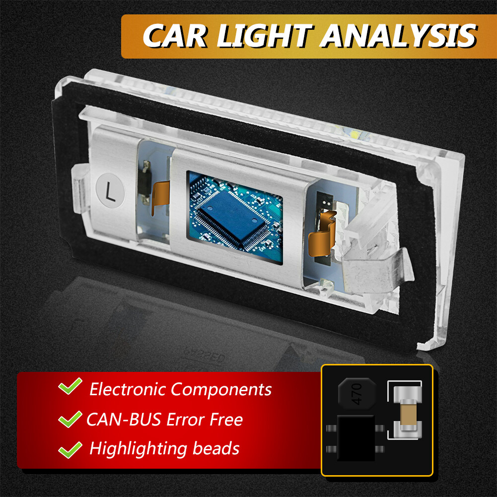 LED License Number Plate Lights White Lamp For BMW 3Series E46 4D 1998-2005