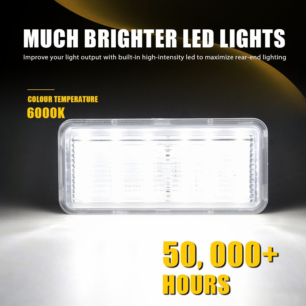 For Lexus LX470 1998-2007 Rear License Plate Lights Clear White Tail Tag Light