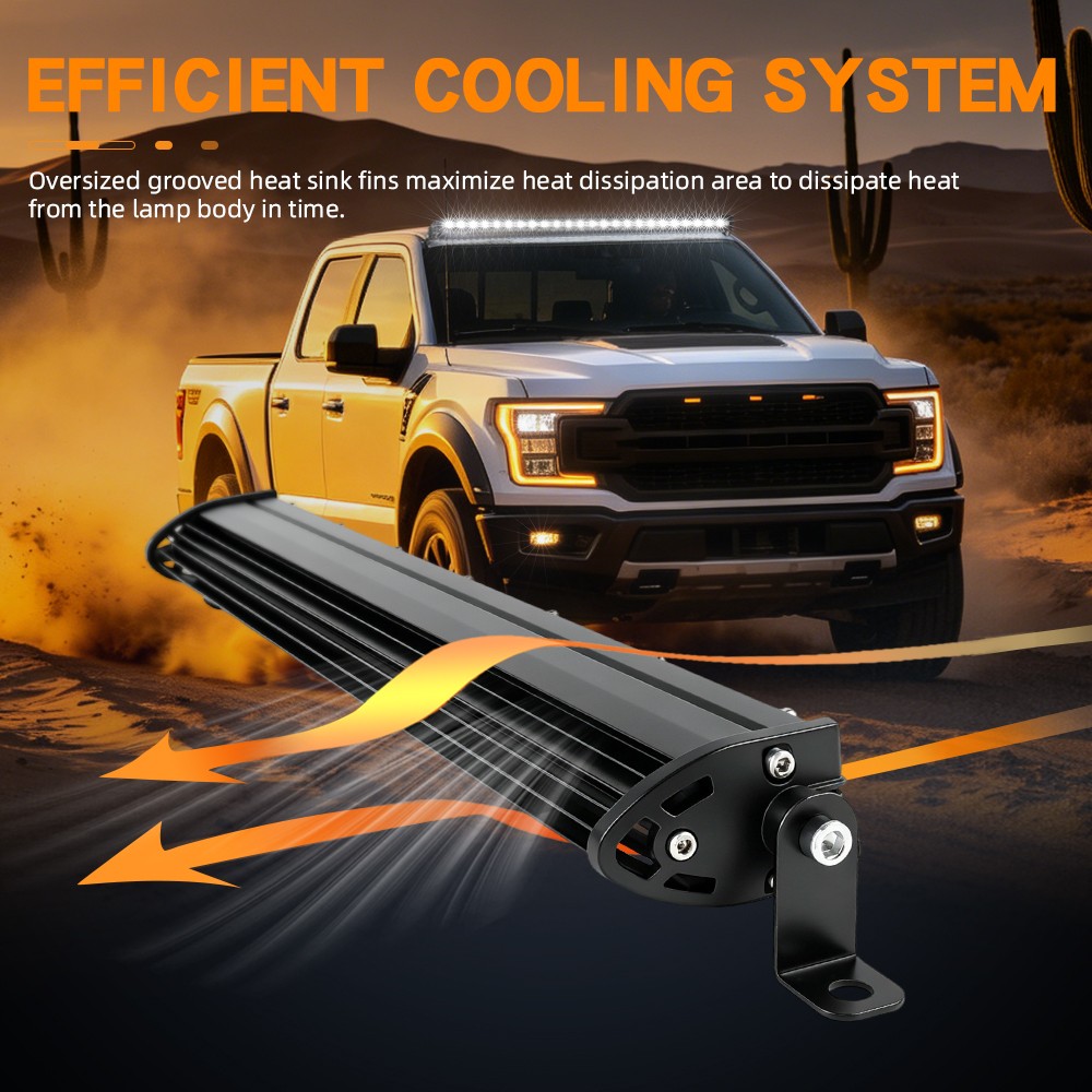 7″13″20″26″32″44″50″ inch Offroad LED Light Bar Spot Flood Combo White for Truck