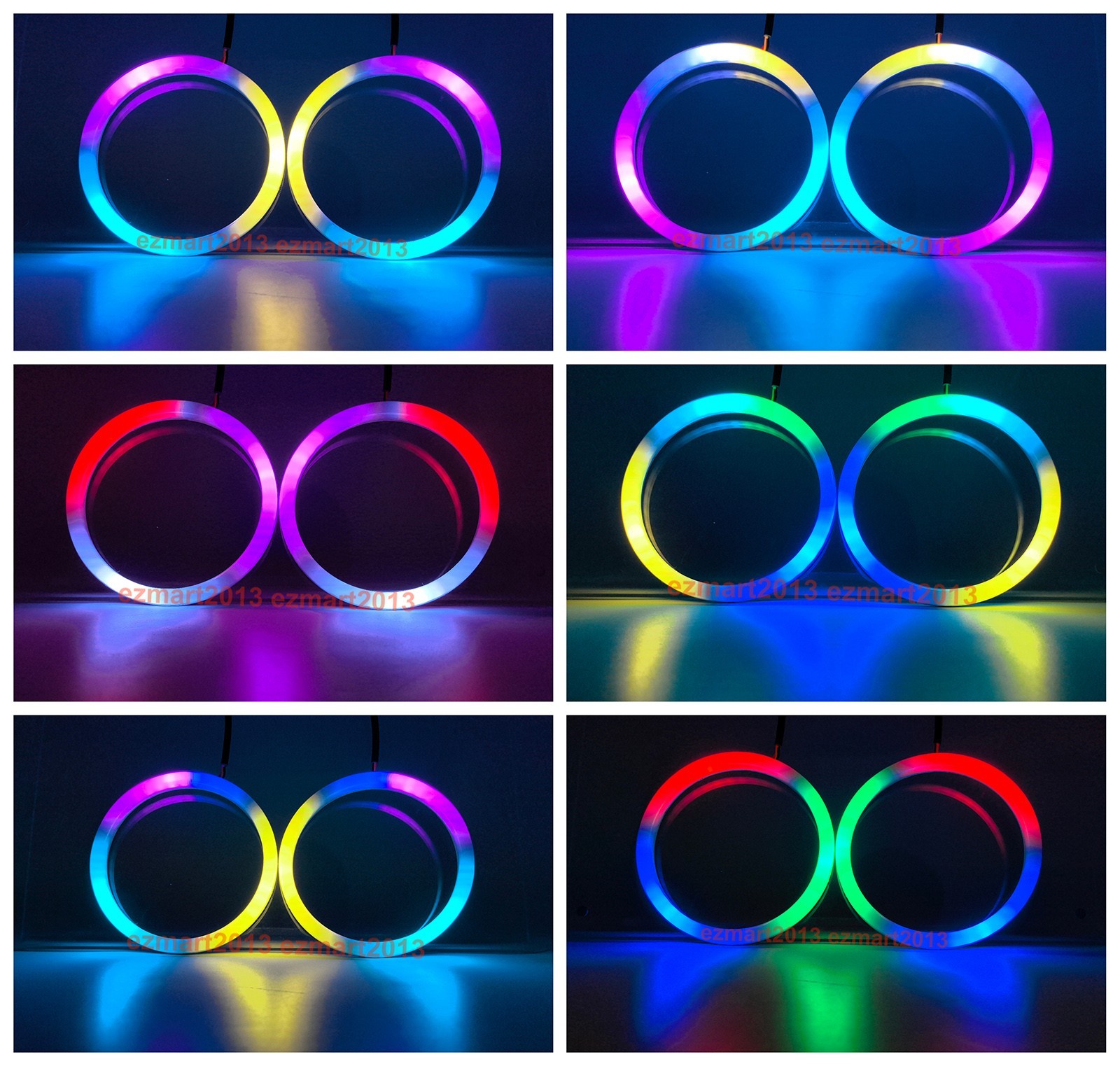 Dream color Flow series Chasing SRGB halor with Turn Signal Flash DRL Blue tooth