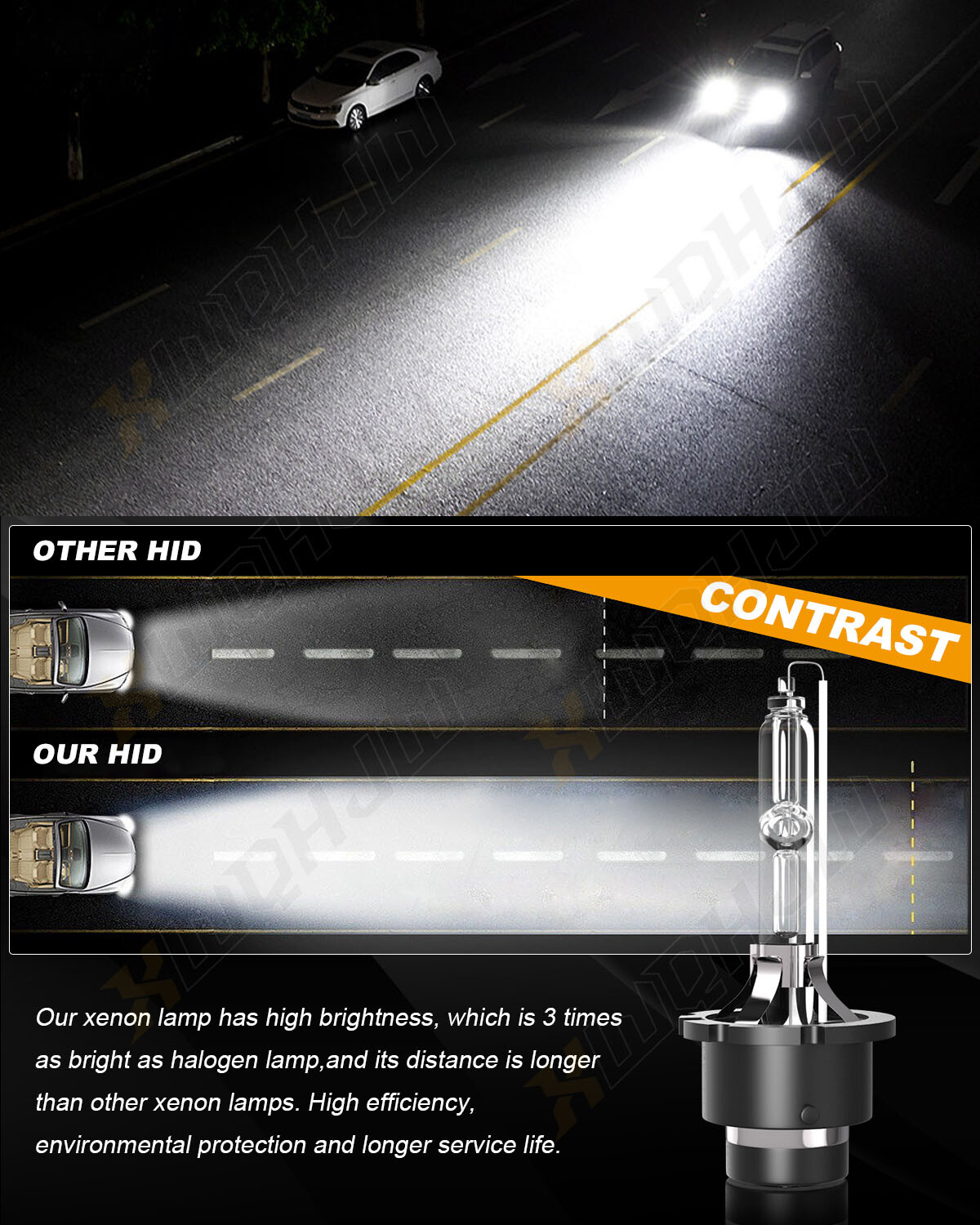 D2S D2R D2C HID Xenon Bulbs Replace Factory Headlight One Pair Replacement