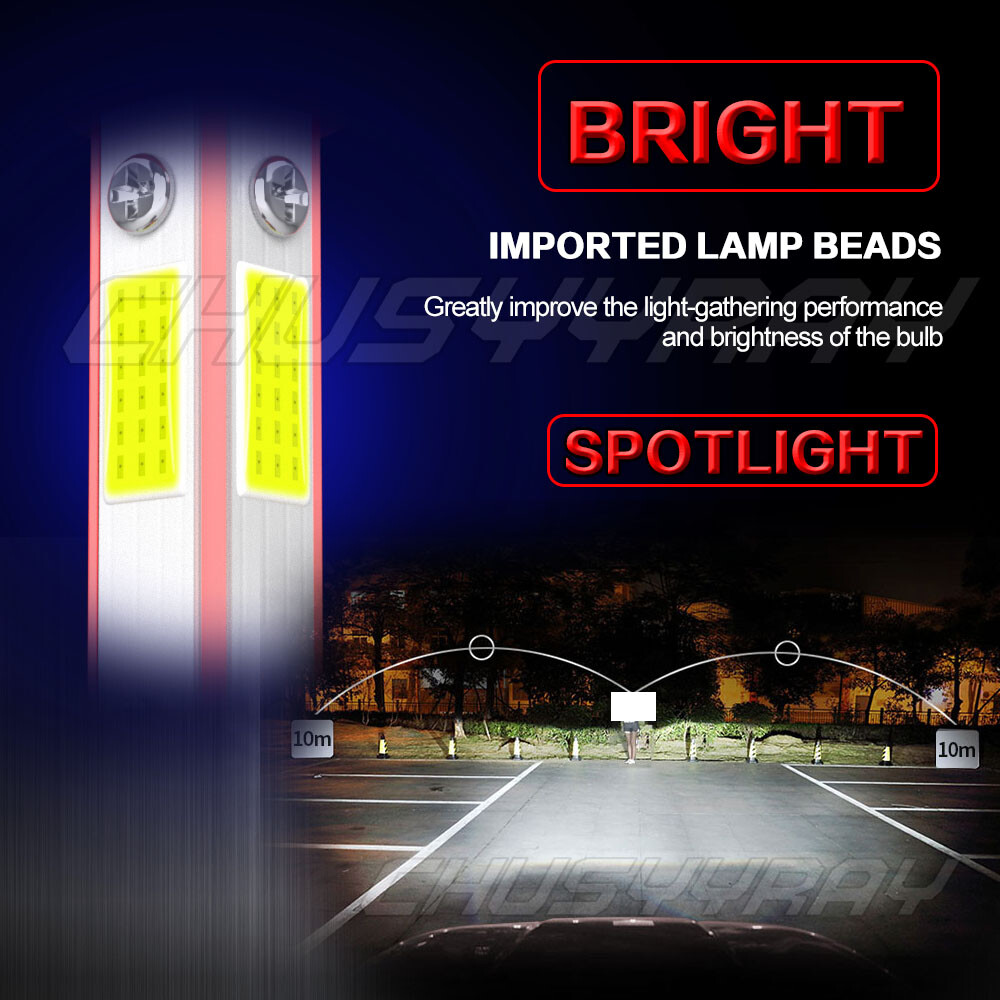 LED Headlight Kit 9005 White Bulbs High/Lo Beam for Chevy Malibu 2016 2017 2018
