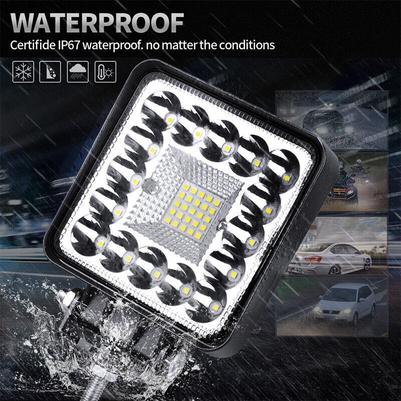 Automobile Lamp LED Work Light 50000 Hours 82W Per Light 6000K White Brand New