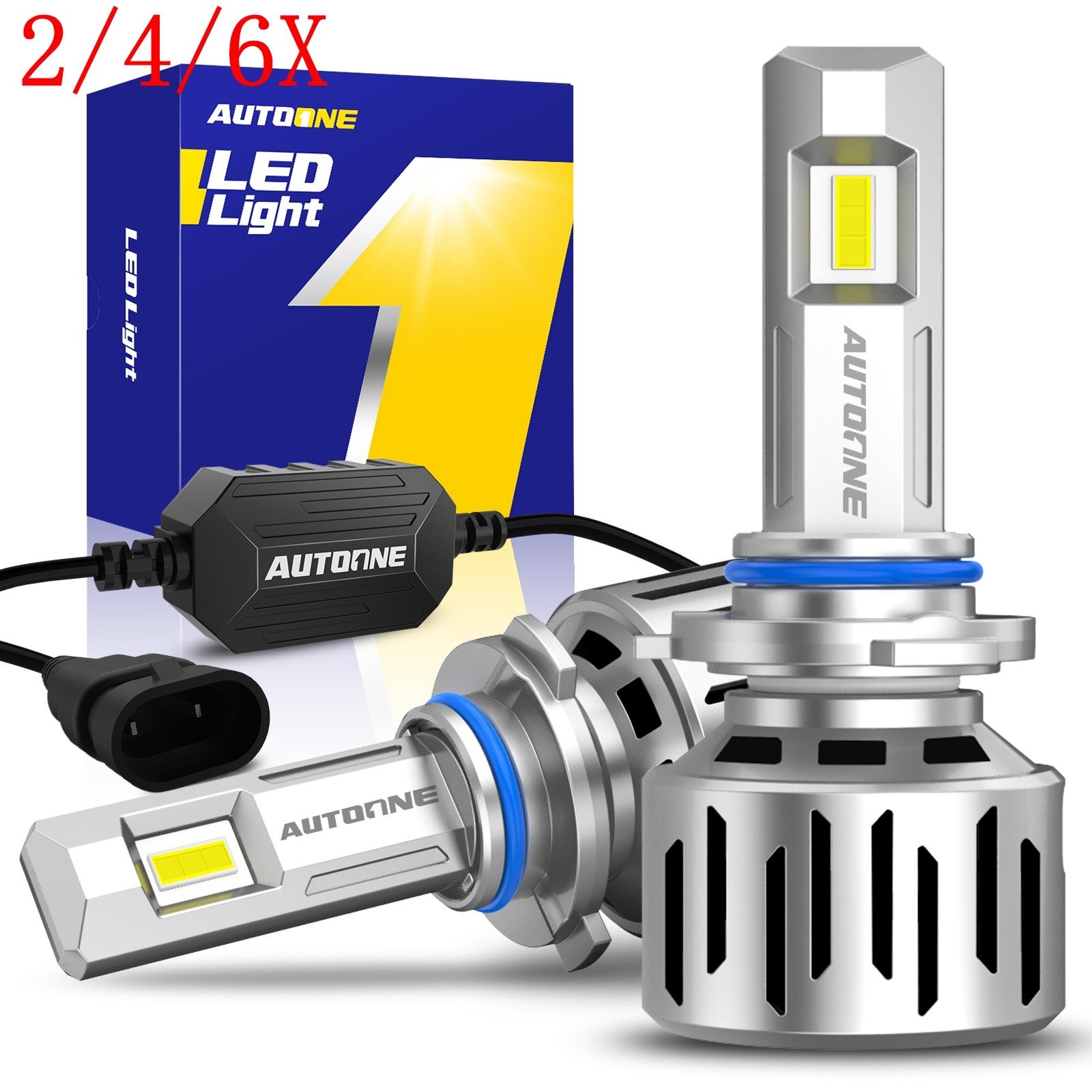 2/4/6X 9005 HB3 LED Headlight Super Bright Bulbs Kit White 4000LM High/Low Beam