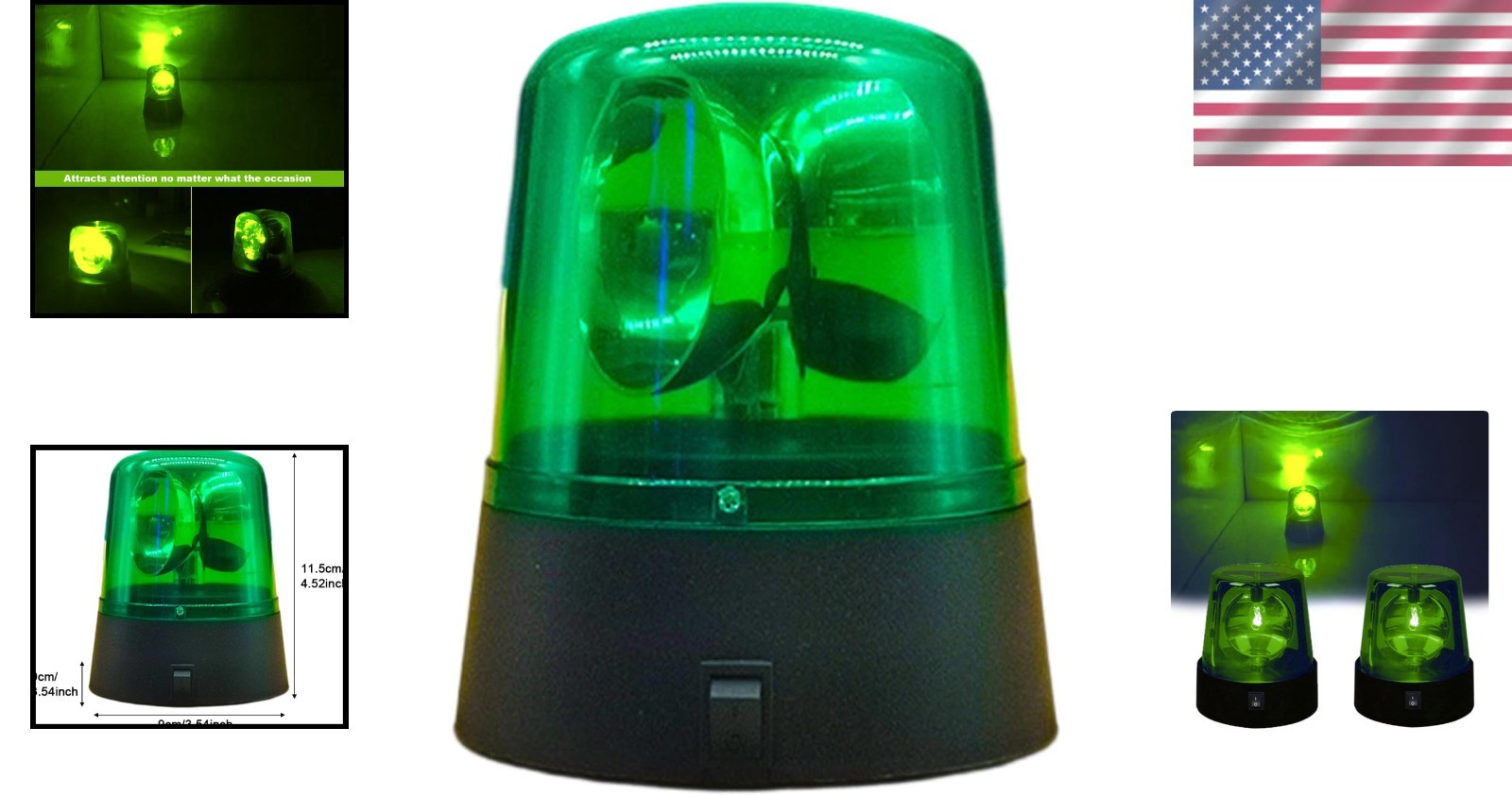 360° LED Strobe Light – Green Disco Lamp for Unforgettable Parties & Events