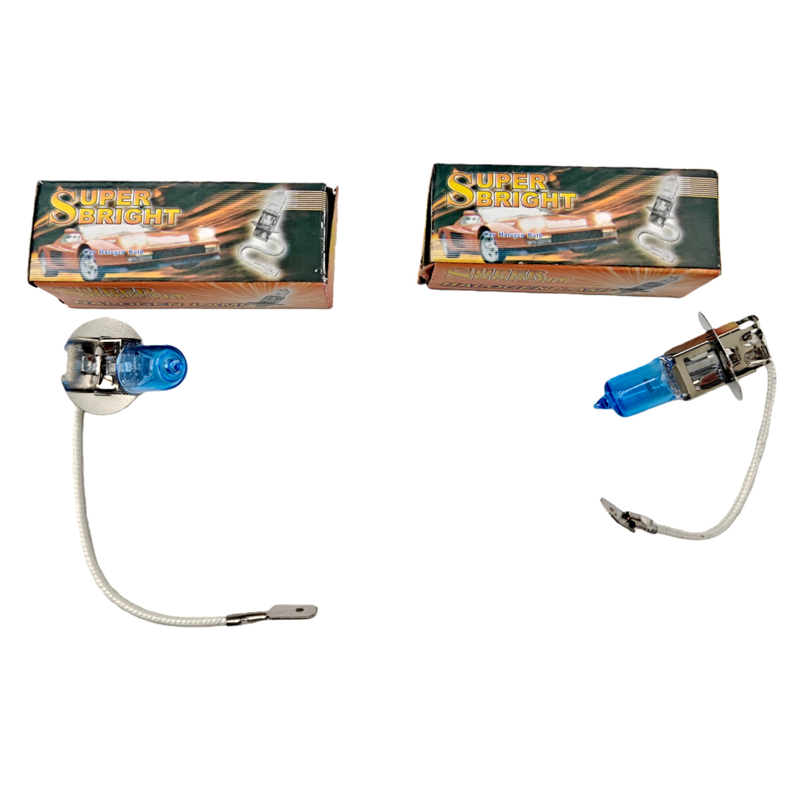 H3 100W 12V 6000K Xenon White Halogen Bulbs Front Left Right Car Headlight Lamp