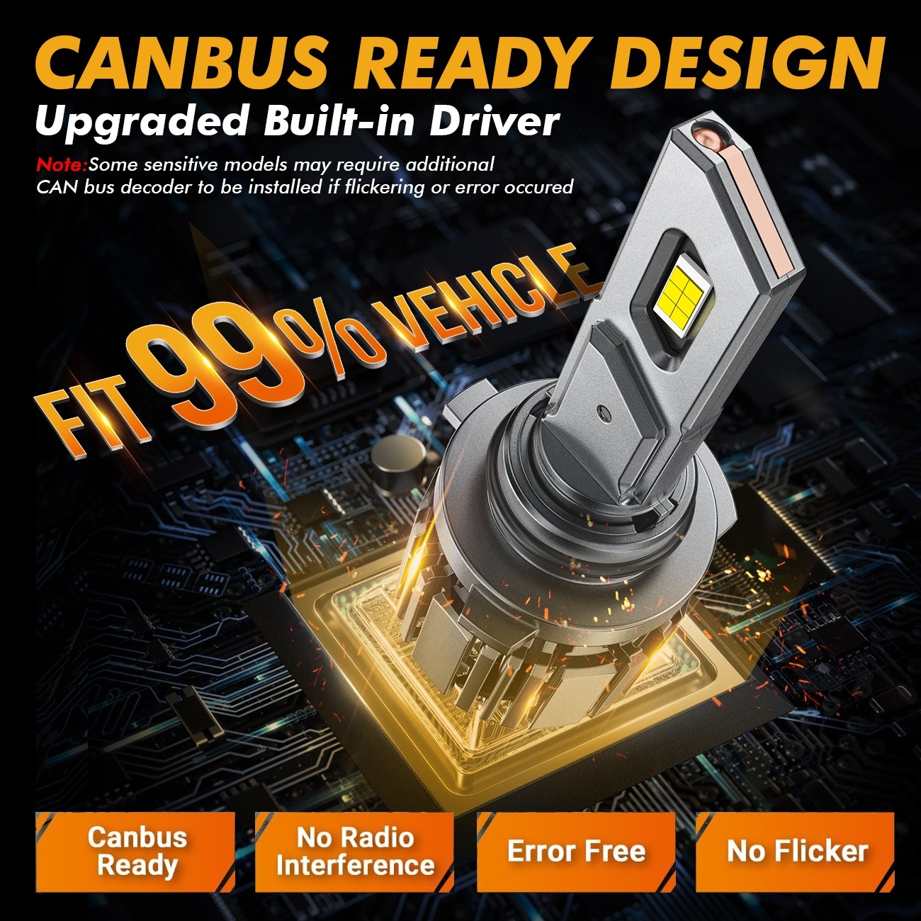 AUXBEAM F-16 PLUS 9005 9006 Combo LED Headlight Kit High Low Beam Bulb w/ Canbus