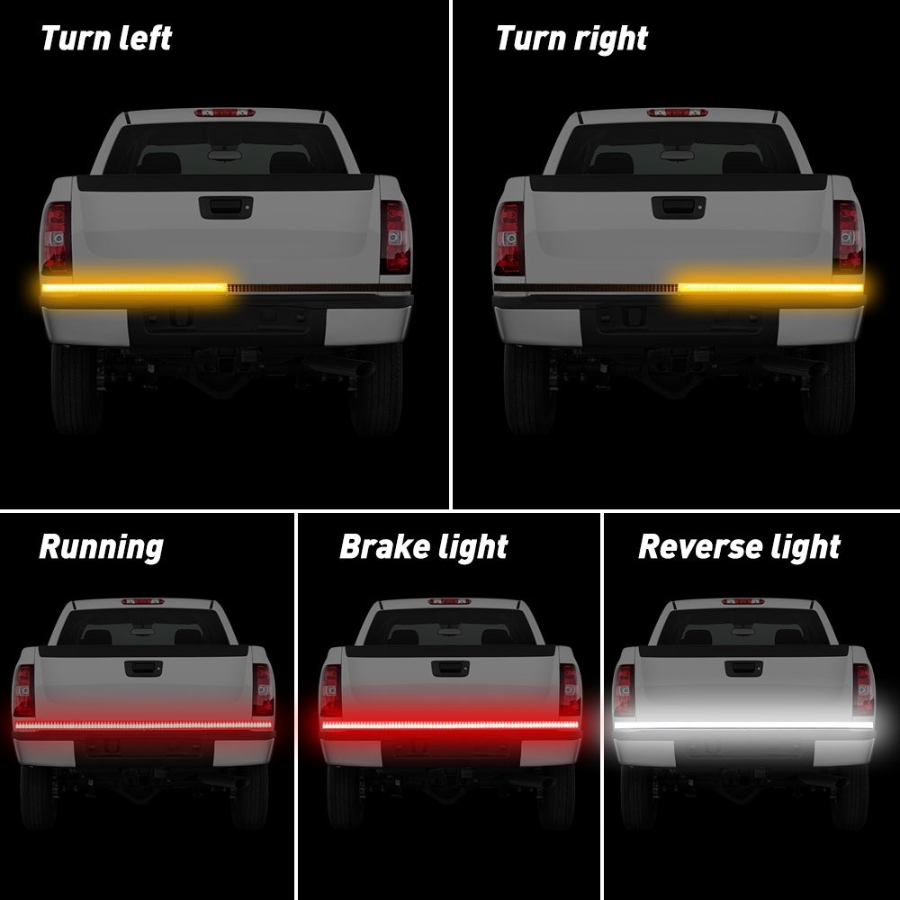 3 Row LED Strip Tailgate Light Bar Reverse Brake Lamp For Chevy Ford Dodge Truck