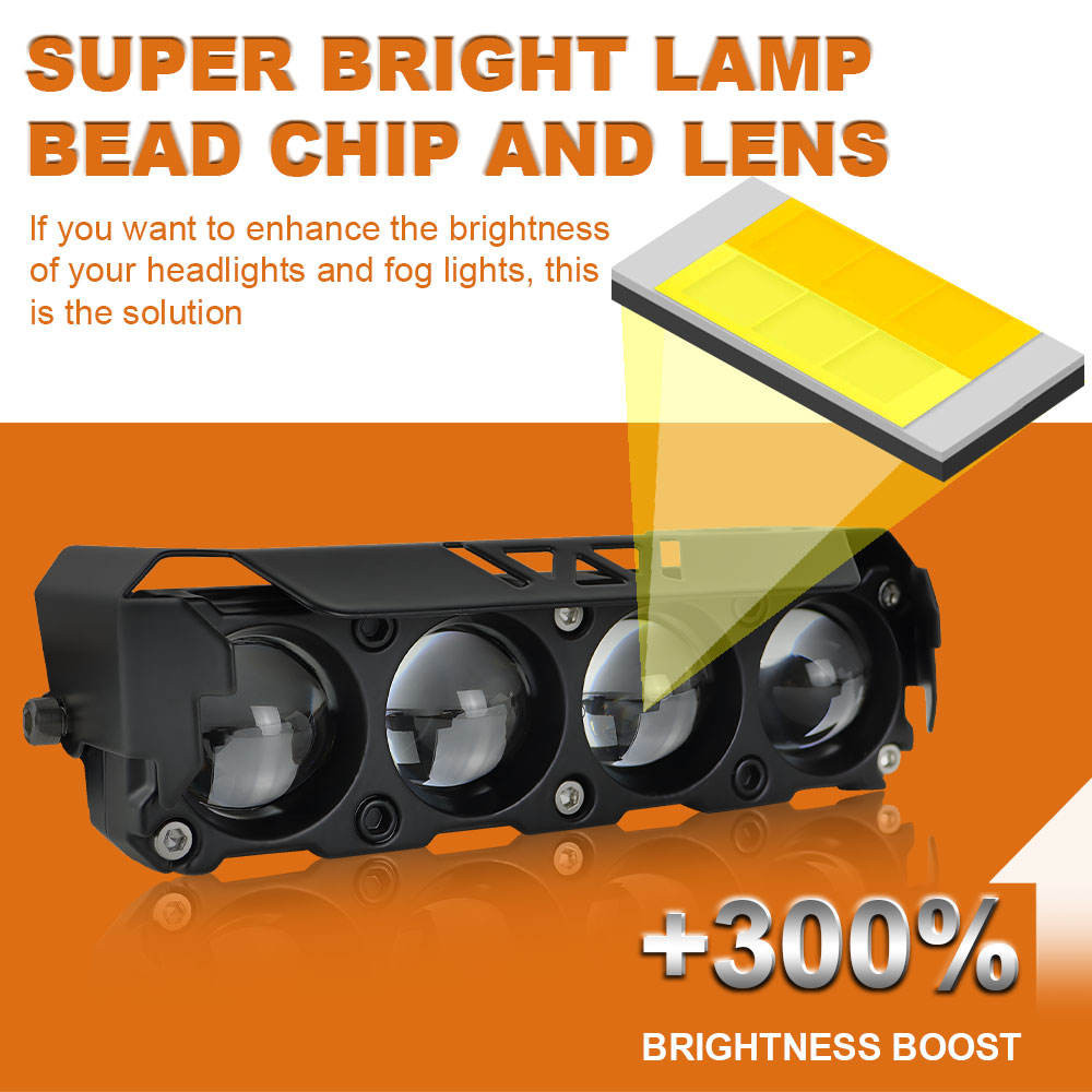 2X 5inch LED Work Light Bar Spot Pods Driving White+Yellow Offroad Fog Lamp SUV