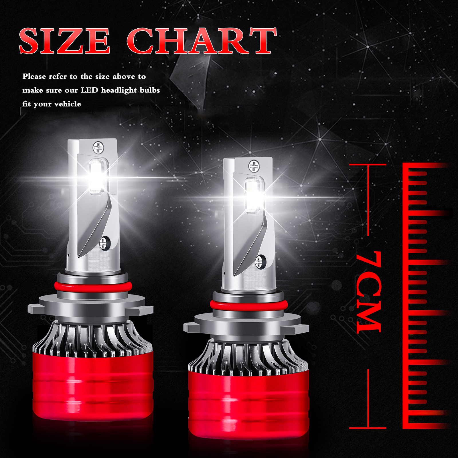4pcs 9005 H11 LED Combo Headlight Kit CSP High Low Beam Light Bulbs 6000K
