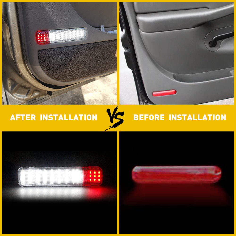 2PCS LED Interior Door Panel Courtesy Lights 6000K For Chevy/GMC C/K Tahoe YUSon