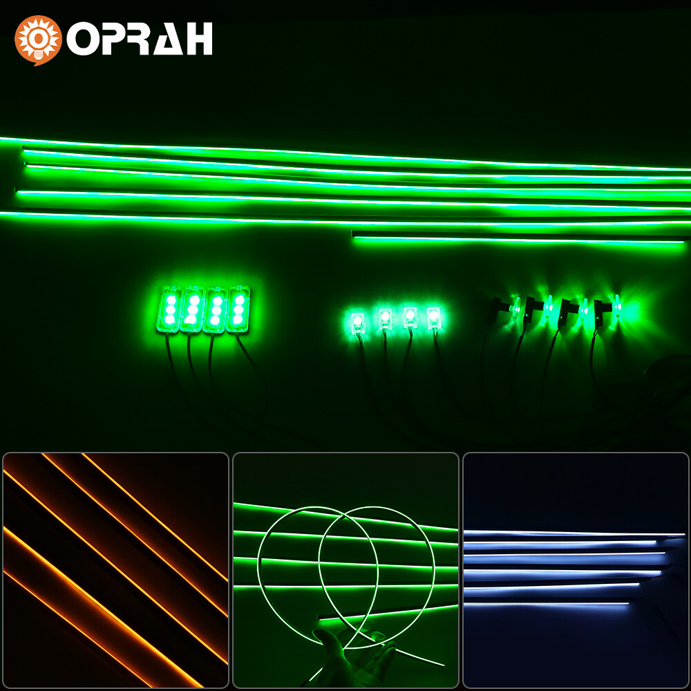 LED Car Interior Strip Light Atmosphere APP-Control Ambient Light 1~22 Kit US