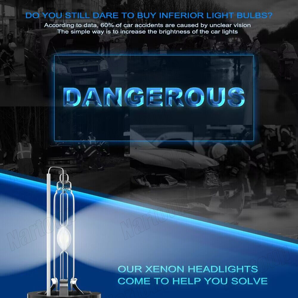 PAIR 6000K D2S D2R D2C HID Xenon Bulbs Factory Headlight HID Replacement
