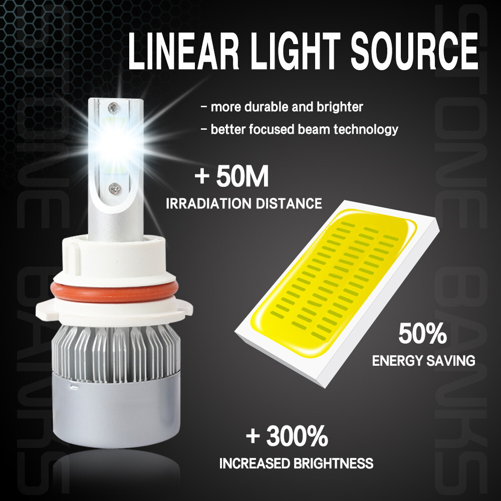 4X 9004 LED Headlight Kit 2200W 330000LM High Low Dual Beam Bulbs 6500K White