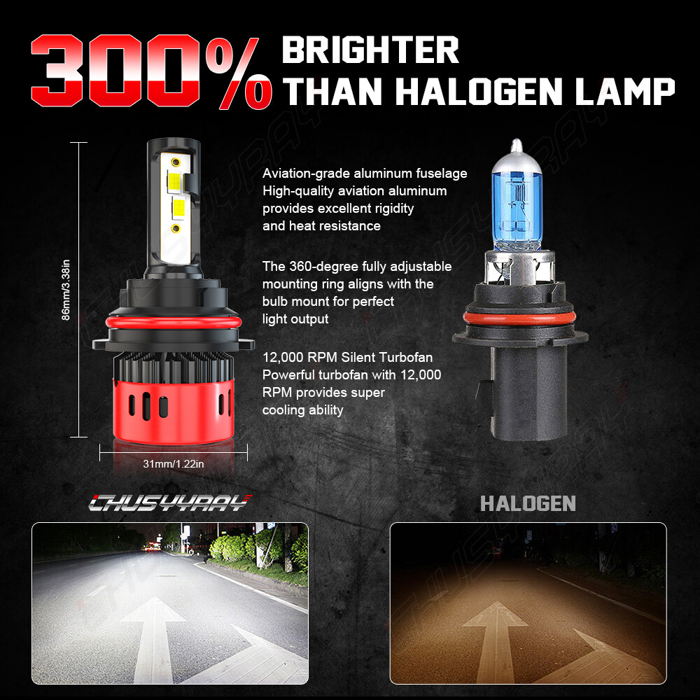 FIT Nissan Xterra 2000 2001 6000K LED Headlight High Low + Fog Light Bulbs Combo