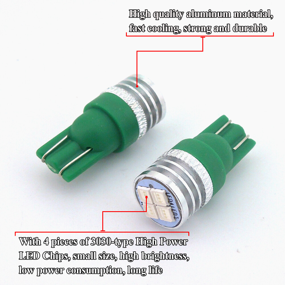 2pcs Bright Green W5W LED Front Marker Parking Light Bulb for 2014-2016 Scion tC