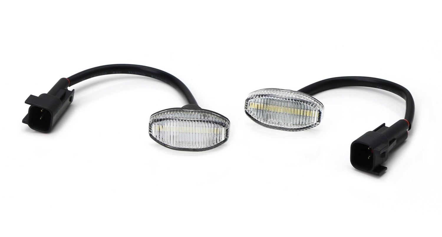 Clear Lens 12-SMD Red LED Rear Bumper Tailgate Sidemarker Lights For Ford Raptor