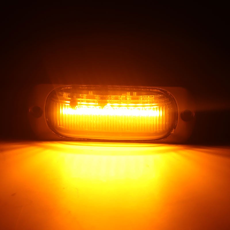 2X Amber LED Side Marker Clearance Lights Waterproof Trailer Truck RV Smoke Lens