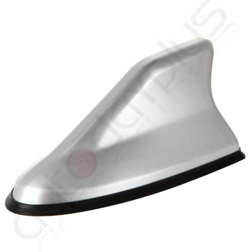 Silver Shark Fin Roof Antenna FM/AM Radio Signal Car Universal Aerial Decoration
