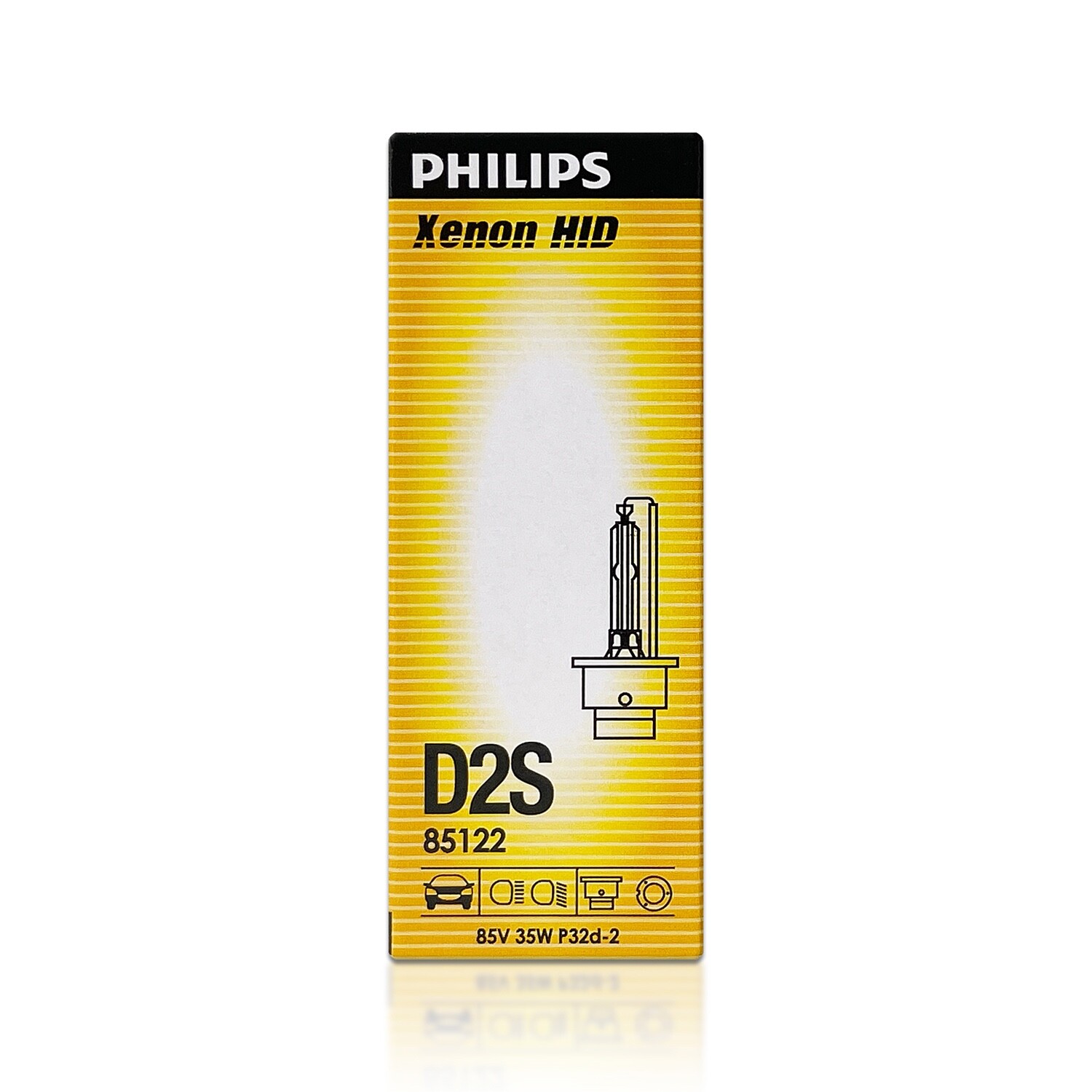 Philips OEM D2S 4300K HID Xenon Headlight Replacement Lamp Bulbs 85122 Pack of 2