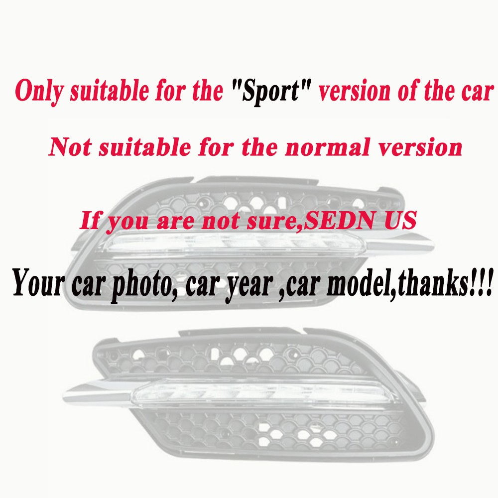 LED Daytime Running Light DRL Fog Lamp For Benz W204 C Class AMG Sport 2008-2011