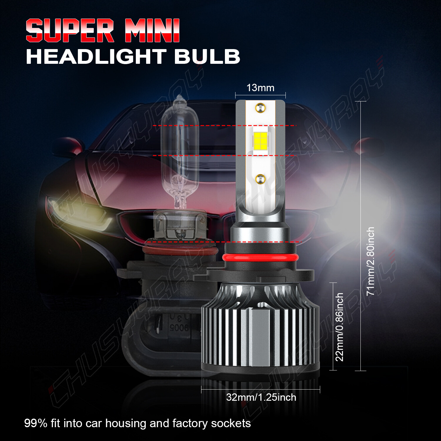Combo 9005+H11 LED Headlight Super Bright Bulbs Kit White 720000LM High/Low Beam