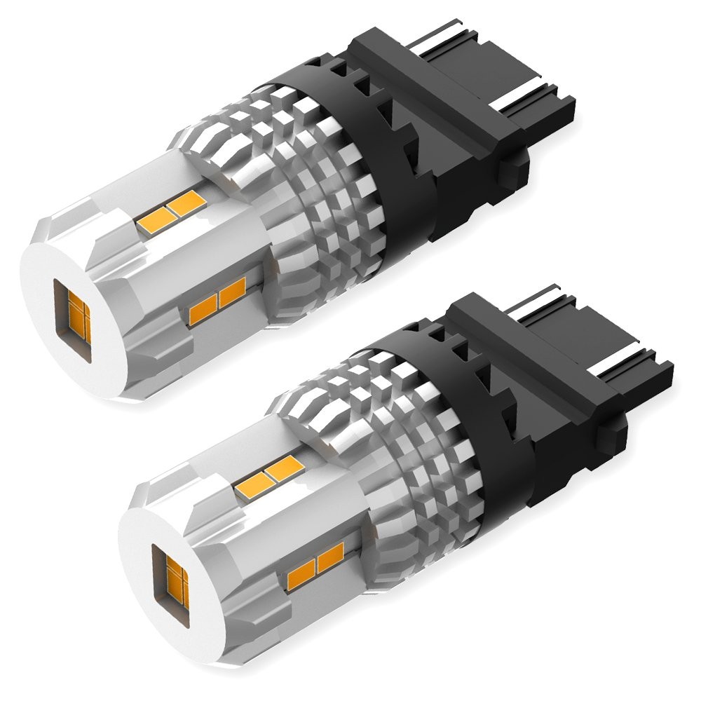 2-20 3157 Amber LED Turn Signal DRL Parking Light Bulb Blinker 3020SMD 3156 4157