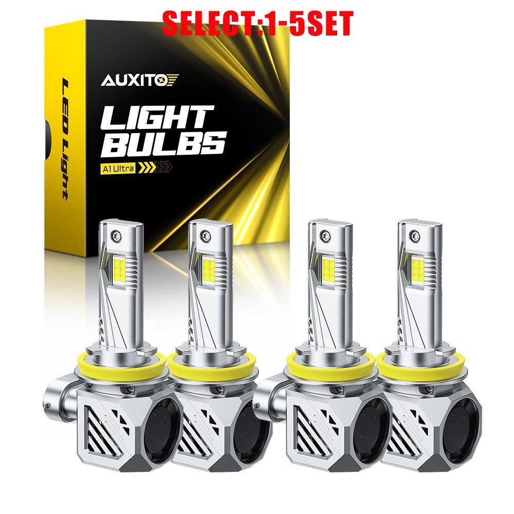 AUXITO Combo 4 CANBUS H11 H8 LED Headlight Bulbs High Low Beam 6500K White 4-20X