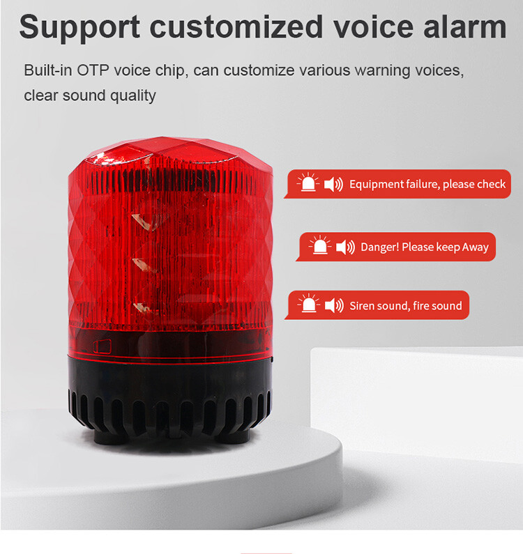 sound alarm led warning beacon flashing light emergency car alarm AC220V、DC9-30V