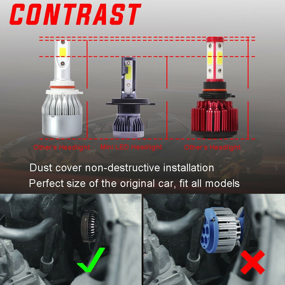 For Hummer H2 2003-2009 Pair DOT 7 inch Round LED Headlights w/ High Low Beam