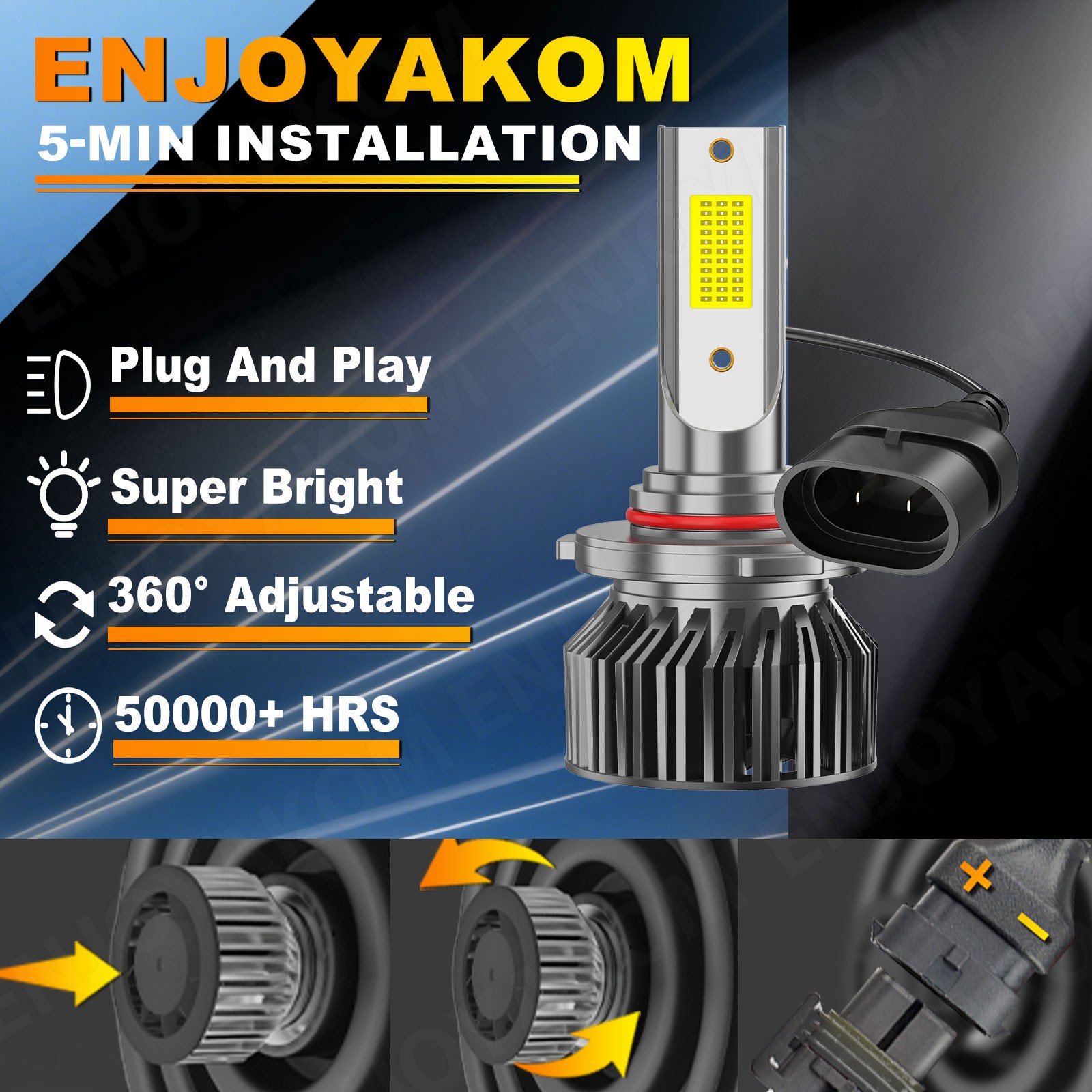 4x 9005 H11 LED Headlight Kit Bulbs High Low Beam Combo For Scion XB 2008-2015