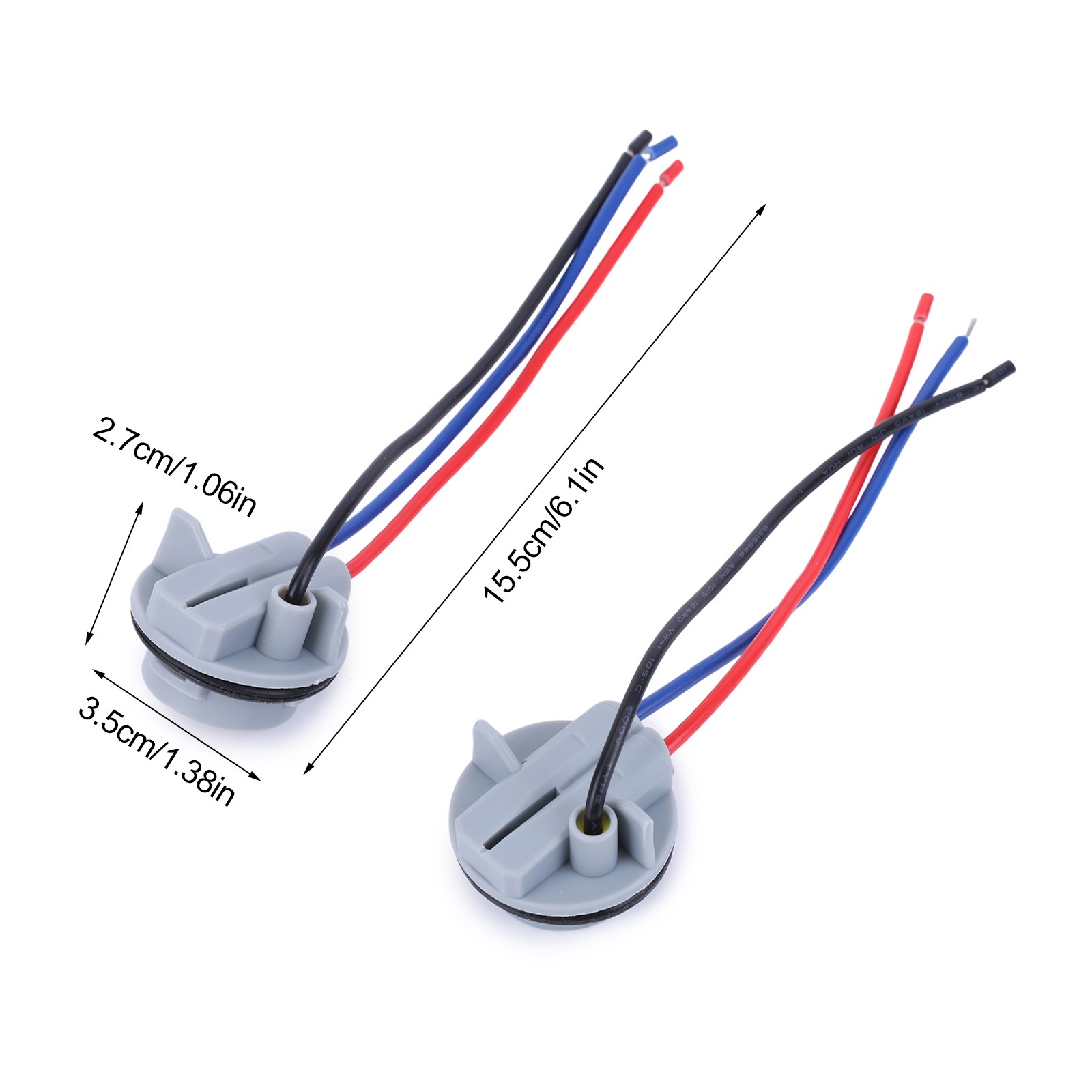 2x for 1157 1154 1016 1034 1053 1076 1130 LED Tail Light Bulb Socket Harnesses