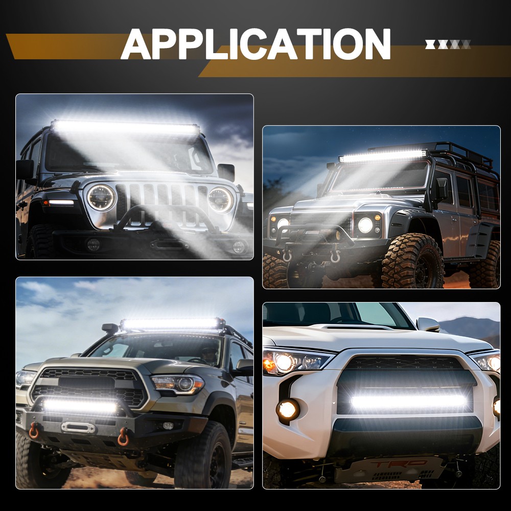 Dual Row 15″20″24″28″33″42″48″ LED Light Bar Spot Flood Combo Truck 4WD Offroad