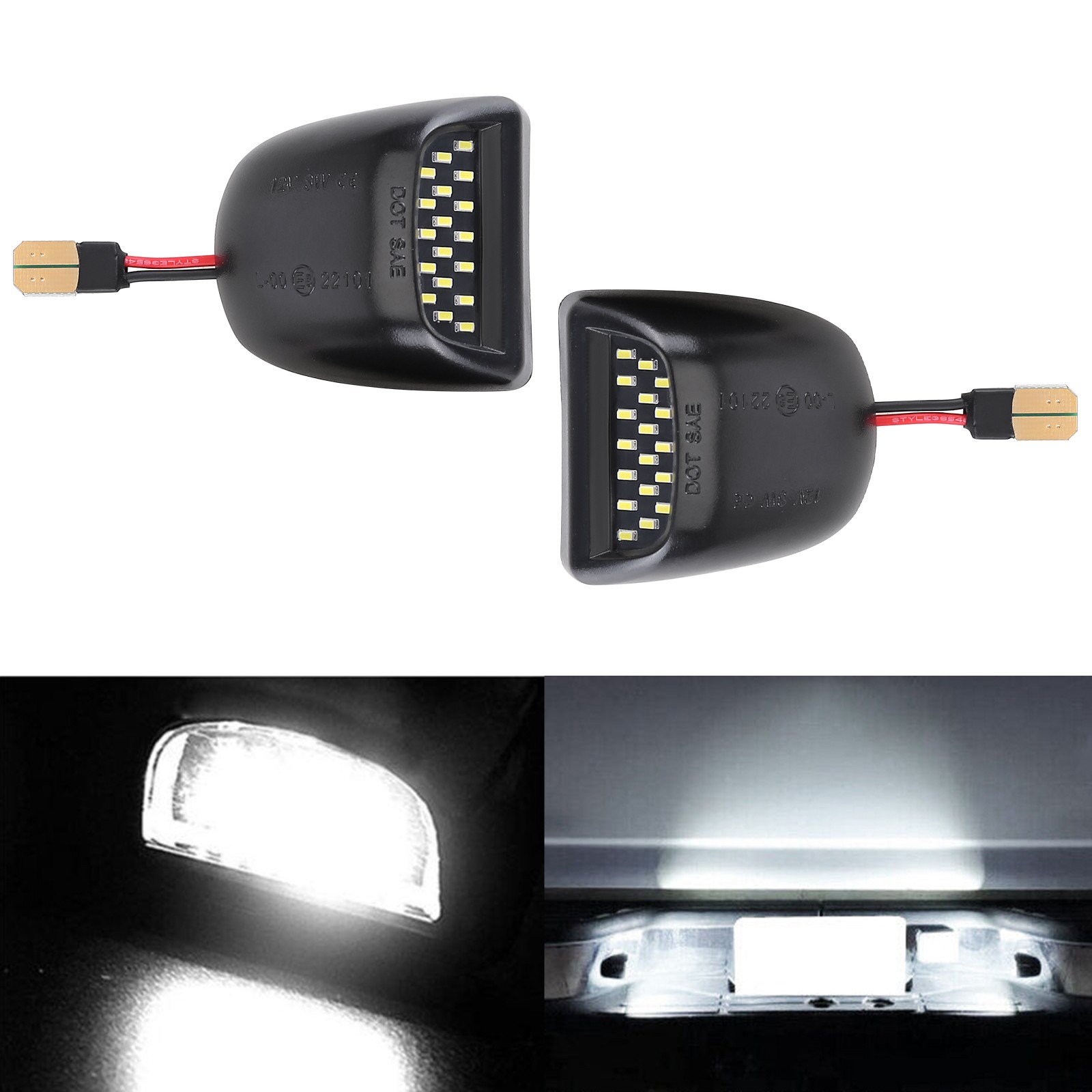 2x 12V LED License Plate Lights for Chevrolet Pickup Truck GMC 22794700