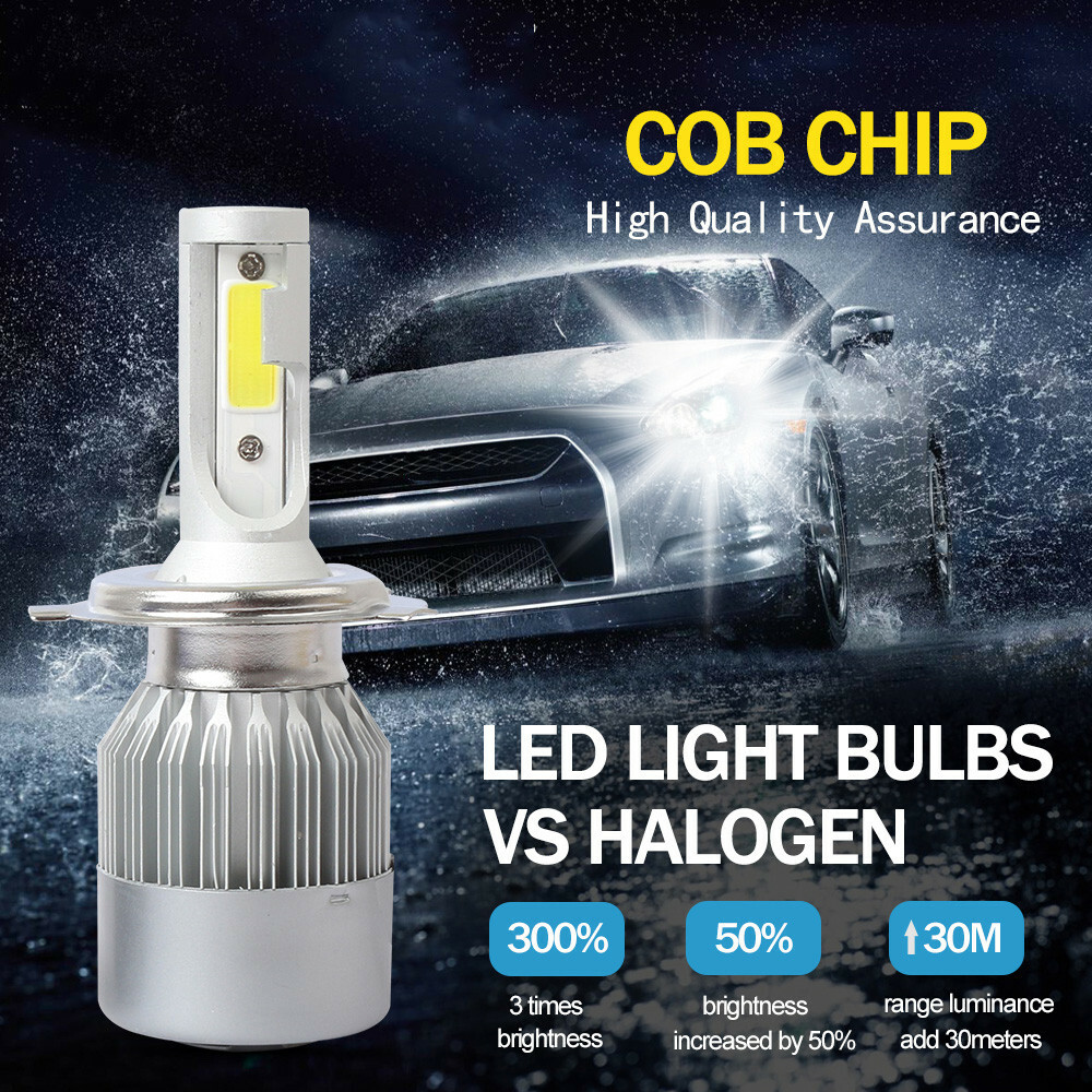 H4/HB2/9003 LED Headlight Kit Bulbs Replace Lamp High/Lo Beam 120W 16000LM 6000K