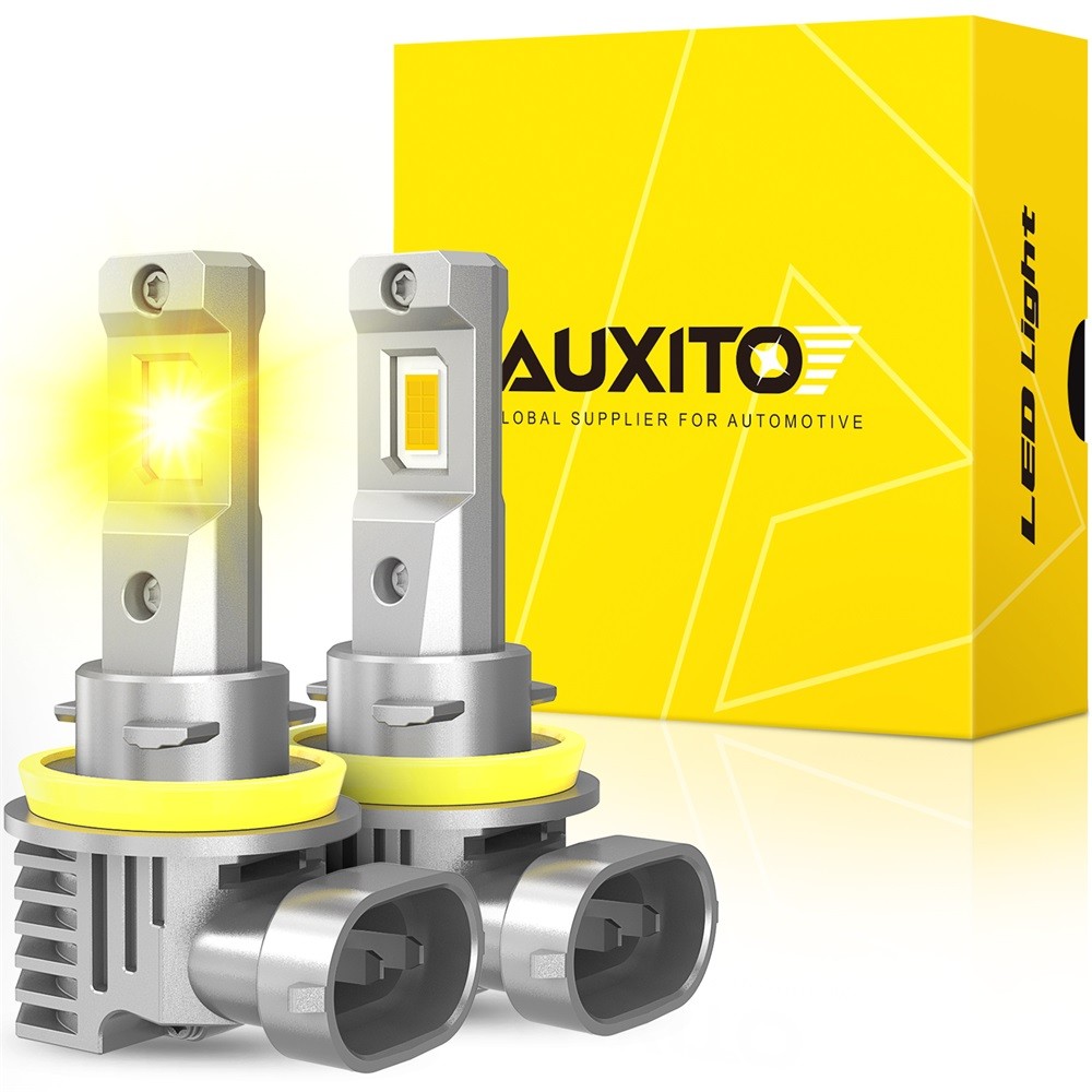 AUXITO Yellow Headlights Kit H11 LED Low Beam Bulbs Super Bright 3000K 24000LM