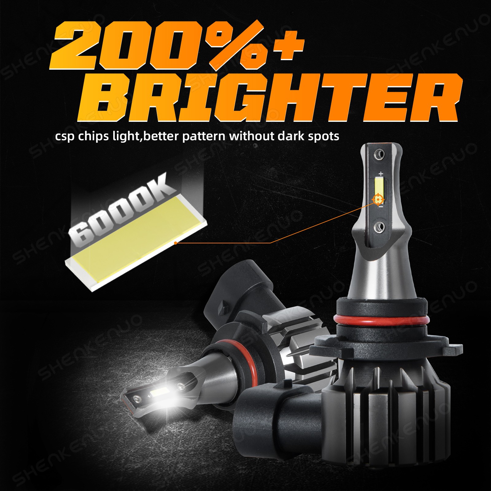 Combo 9005 H7 LED Headlight High/Low Beam Fog Light Bulbs 6000K Super White