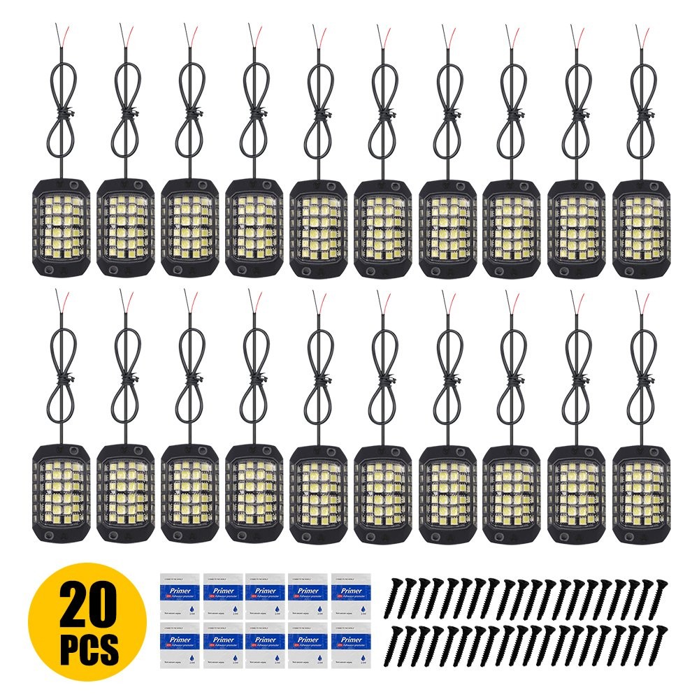 4-20PC Universal Underglow Light Super Bright Pure White Light for Car Truck EXR