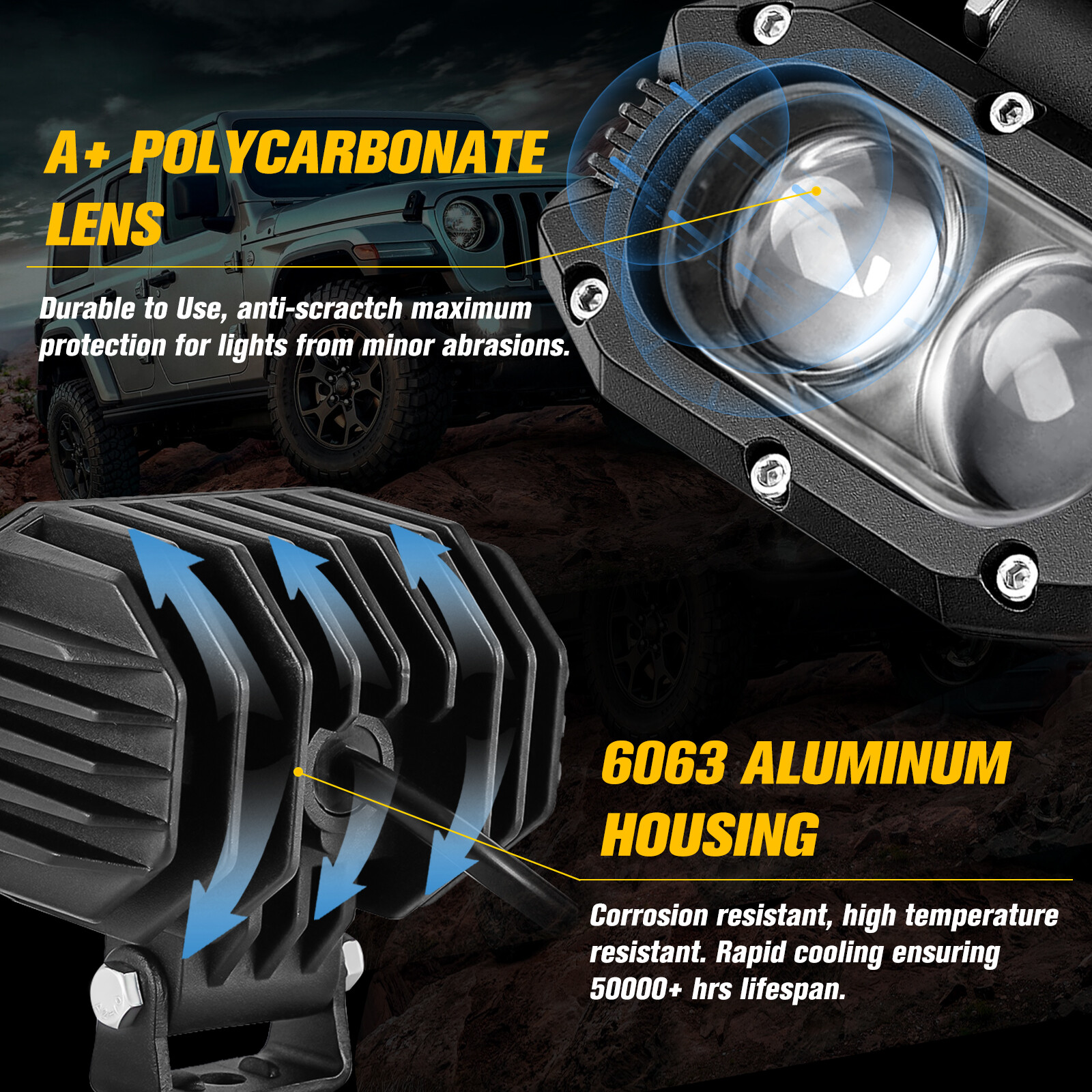 4inch 720W LED Work Light Car Spot Bar Off road Fog Lamp 4WD UTE ATV SUV Truck