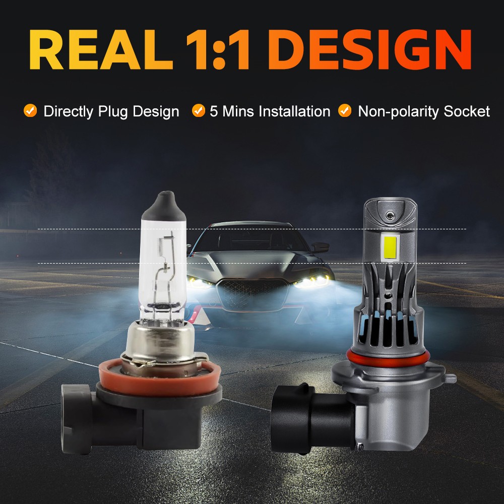 4x 9005 9006 LED Combo Headlight Bulbs High Low Beam Kit Extremely White