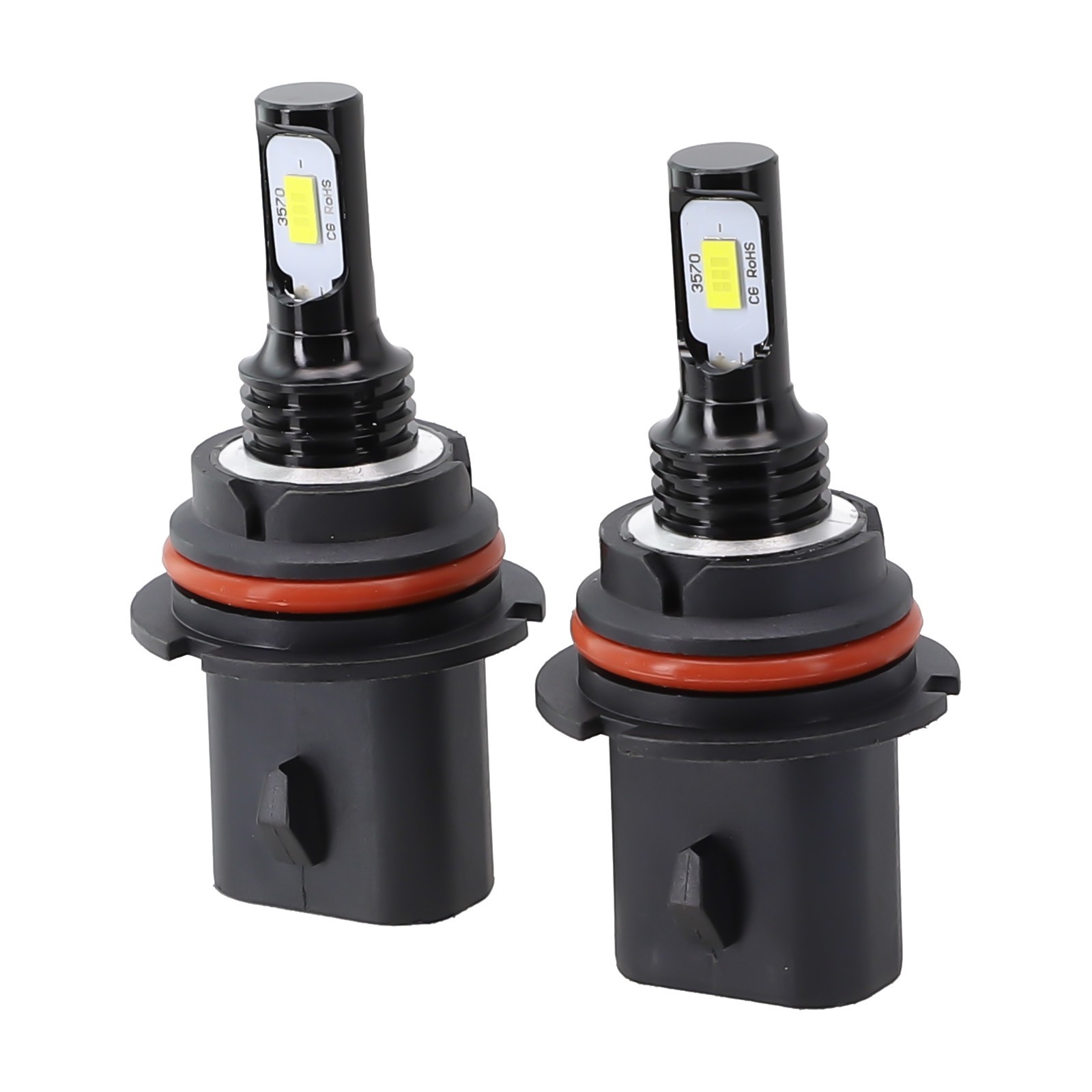LED Car Headlights Internal Drive Single Beam White Light 2Pcs 50000hrs