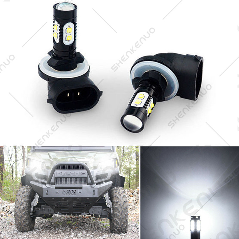 USA 2 Super Bright LED Headlamp Bulbs for Polaris Ranger Crew 800: 2010 & other