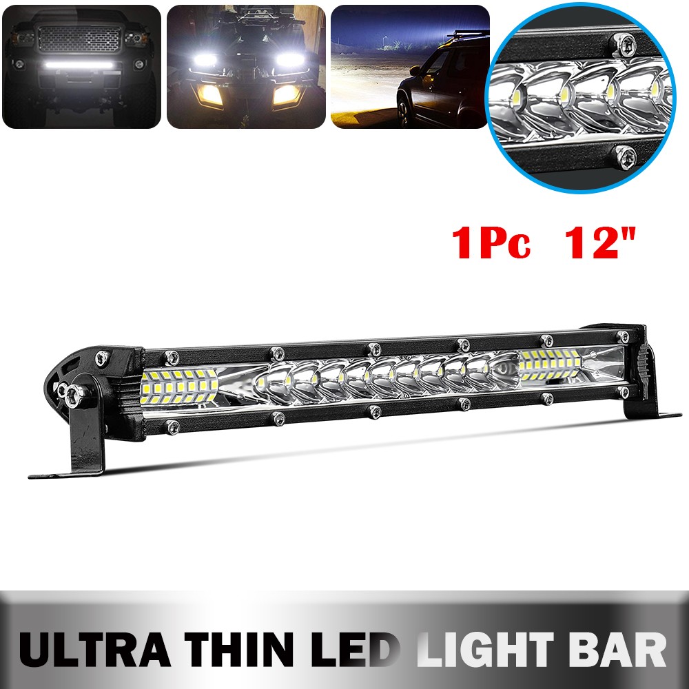 Slim 10″20″30″40″50″ LED Light Bar Spot Flood Offroad Driving ATV SUV 4X4 Truck