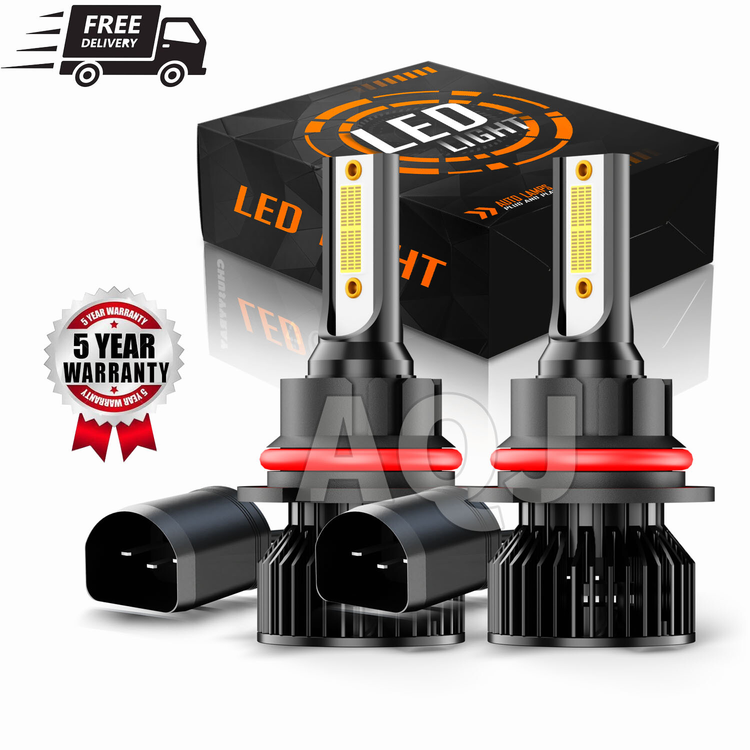 For Suzuki SX4 2007-2013 LED Headlights 9007 High/Low Beam Bulbs 6000K White