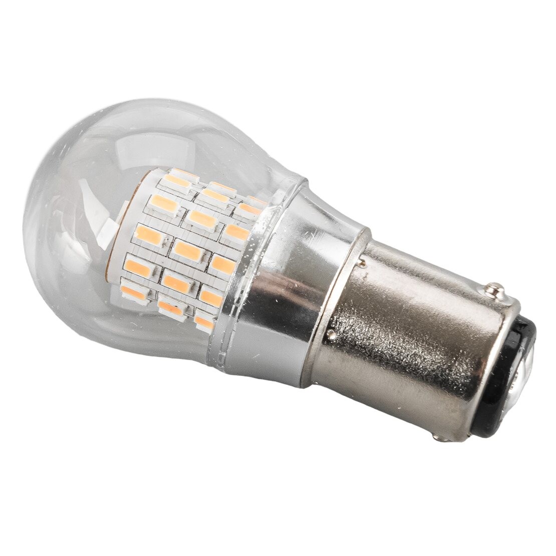 Car 2x Yellow Dual Contact Bayonet Turn Signal Reverse Lamp Bulb BA15D 1157