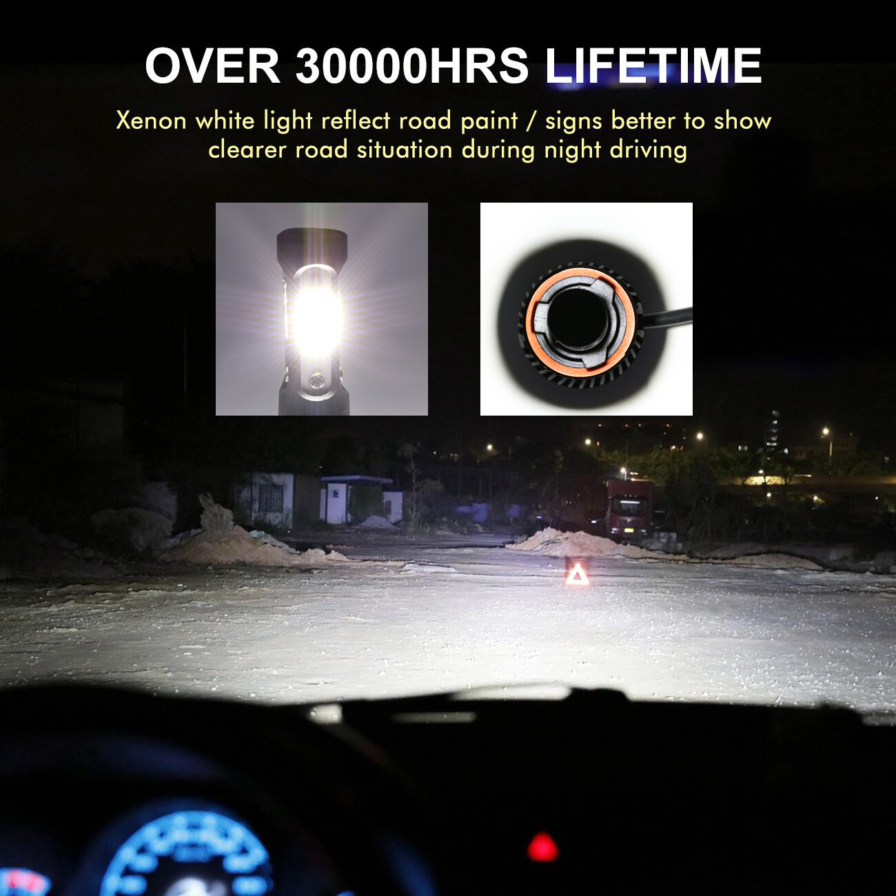 IRONWALLS H11 LED Headlight Low Beam Super Bright 360000LM 6500K White Bulbs Kit