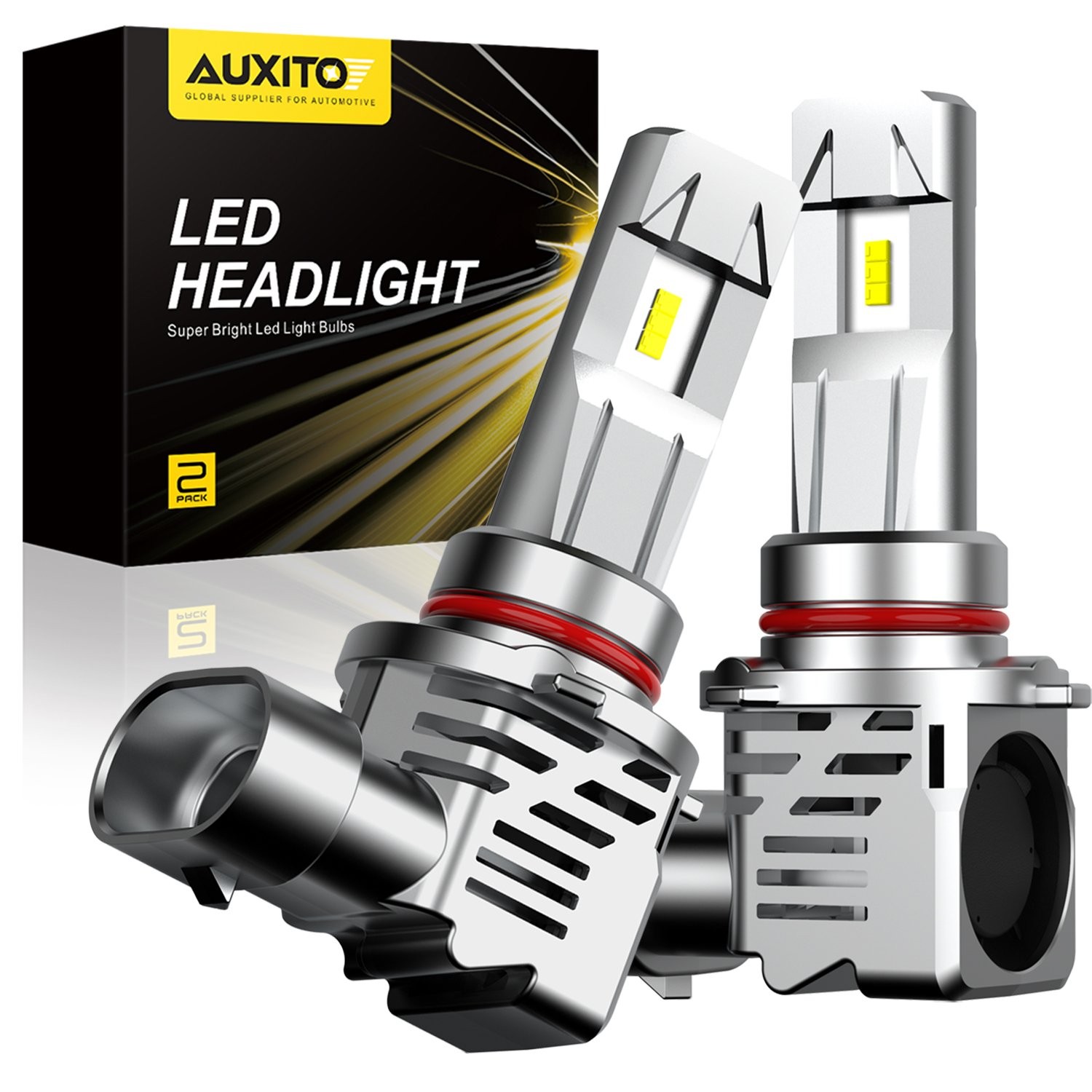 AUXITO LED Headlight High Low Beam Bulb 9005 + 9006 Combo 6500K Clear White EPG