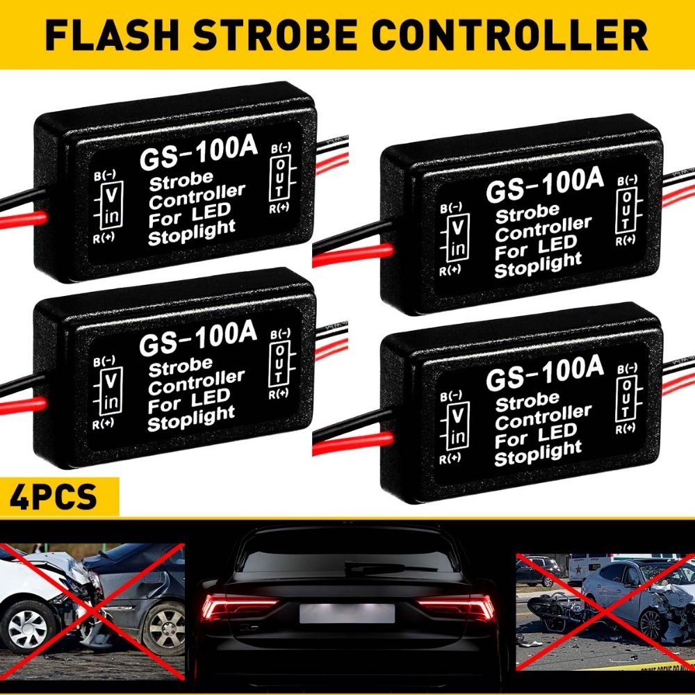 12V GS-100A LED Brake Stop Tail Light Strobe Flash Module Controller Box Module